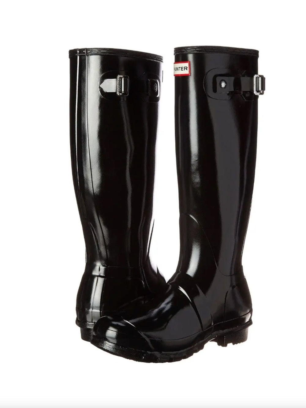 Hunter Original Tall Gloss Black Rain Boot | Size 7